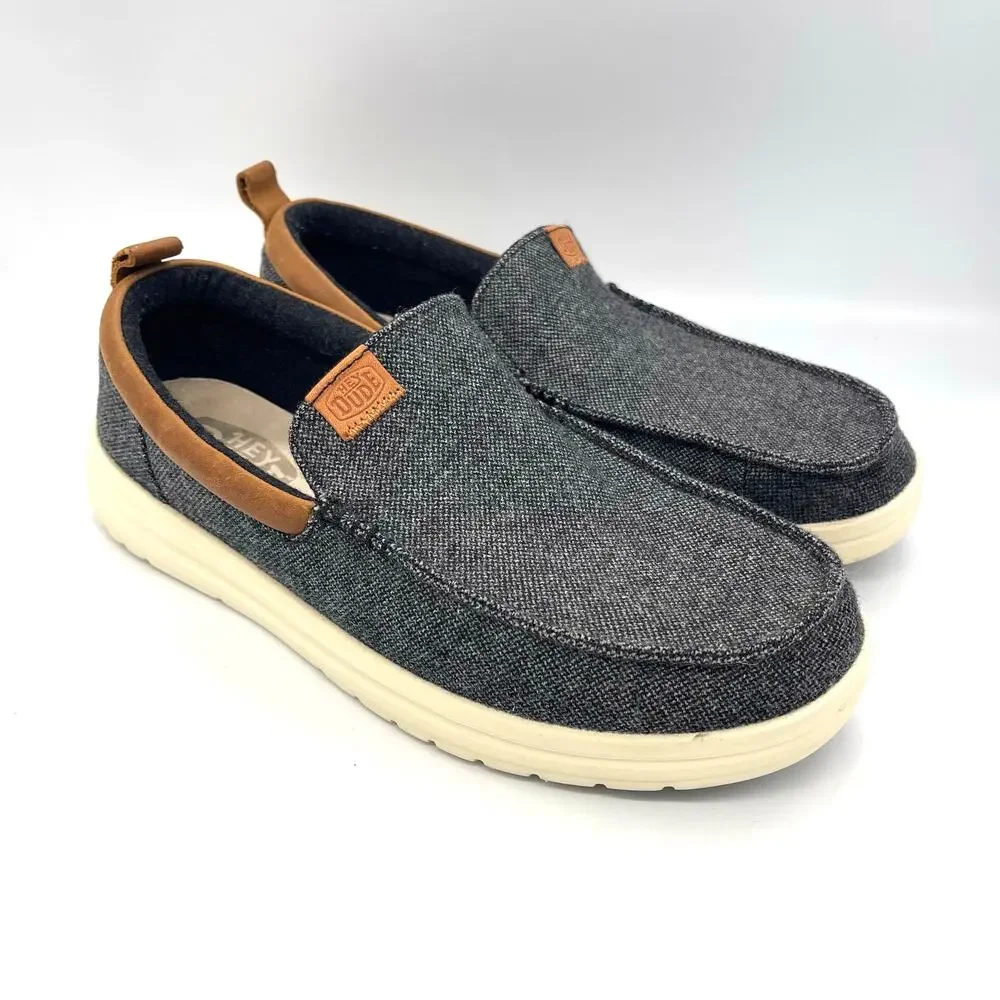 Hey Dude Wally Grip Slip - On Loafers Charcoal Men's Size 12